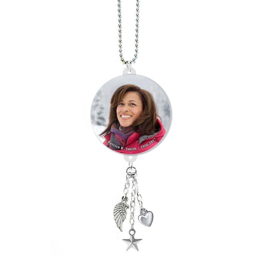 Circle In Loving Memory Memorial Car Charms  Sympathy Gift