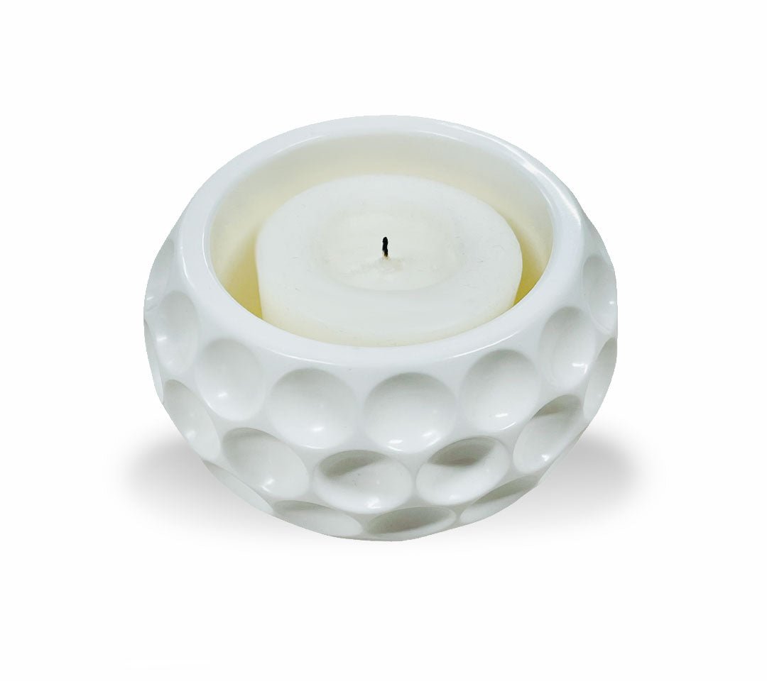 Circles Resin Votive Holder With Wax Candle - Celebrate Prints