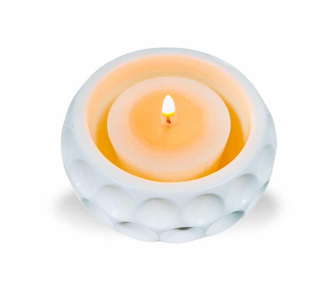 Circles Resin Votive Holder With Wax Candle - Celebrate Prints