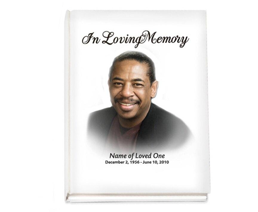 Classic Perfect Bind Memorial Funeral Guest Book - Celebrate Prints