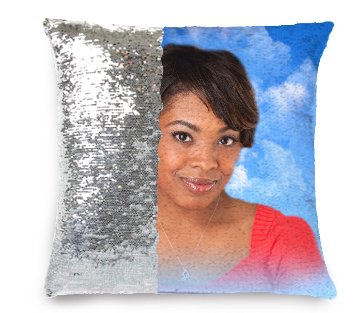 Cloudscape Memorial Magic Swipe Reversible Mermaid Sequin Pillow - Celebrate Prints