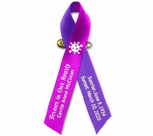 Corona Virus Covid-19 Awareness Memorial Ribbon - Pack of 10 - Celebrate Prints