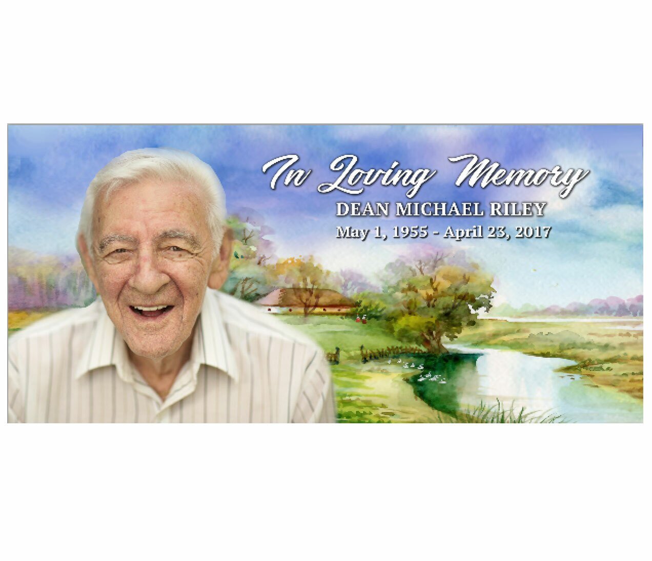 Country Watercolor Casket Head Panel Insert - Celebrate Prints