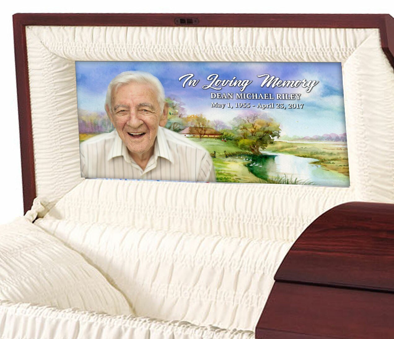 Country Watercolor Casket Head Panel Insert - Celebrate Prints