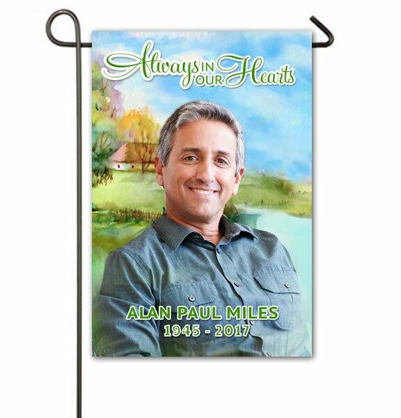 Countryside Personalized Memorial Garden Flag - Celebrate Prints