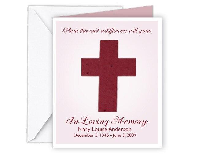 Cross Faith Plantable Memorial Card (Pack of 25) - Celebrate Prints