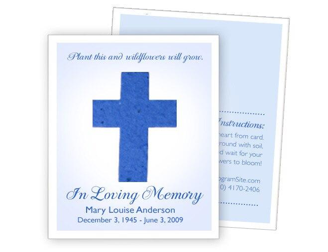 Cross Faith Plantable Memorial Card (Pack of 25) - Celebrate Prints