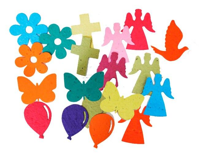 Cross Plantable Seed Paper Shapes (Set of 12 Colors) - Celebrate Prints
