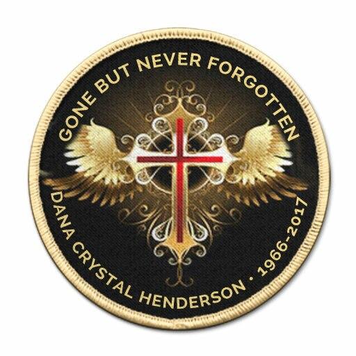 Cross With Wings Memorial Patch - Celebrate Prints