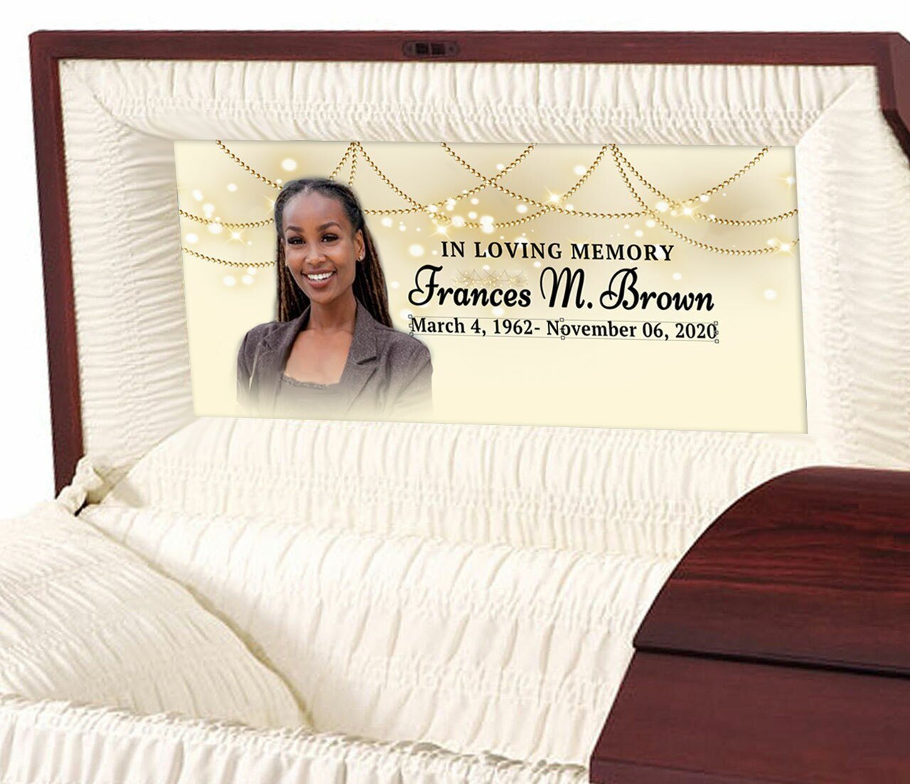 Custom Casket Panel Insert - Lighted Memory Design - Celebrate Prints