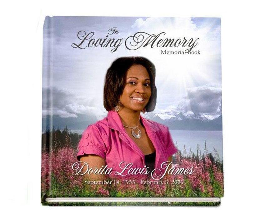 Custom Hardcover Perfect Bind Funeral Guest Book - Celebrate Prints