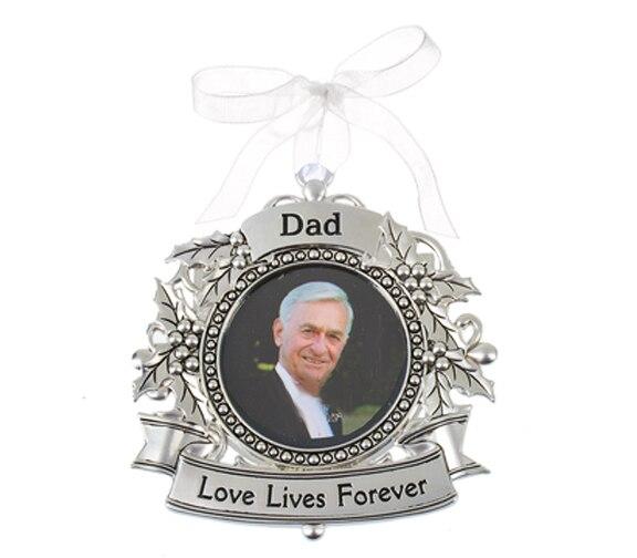 Dad Silver In Loving Memory Christmas Ornament - Celebrate Prints