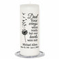 Dad's Wings Personalized Wax Pillar Memorial Candle - Celebrate Prints