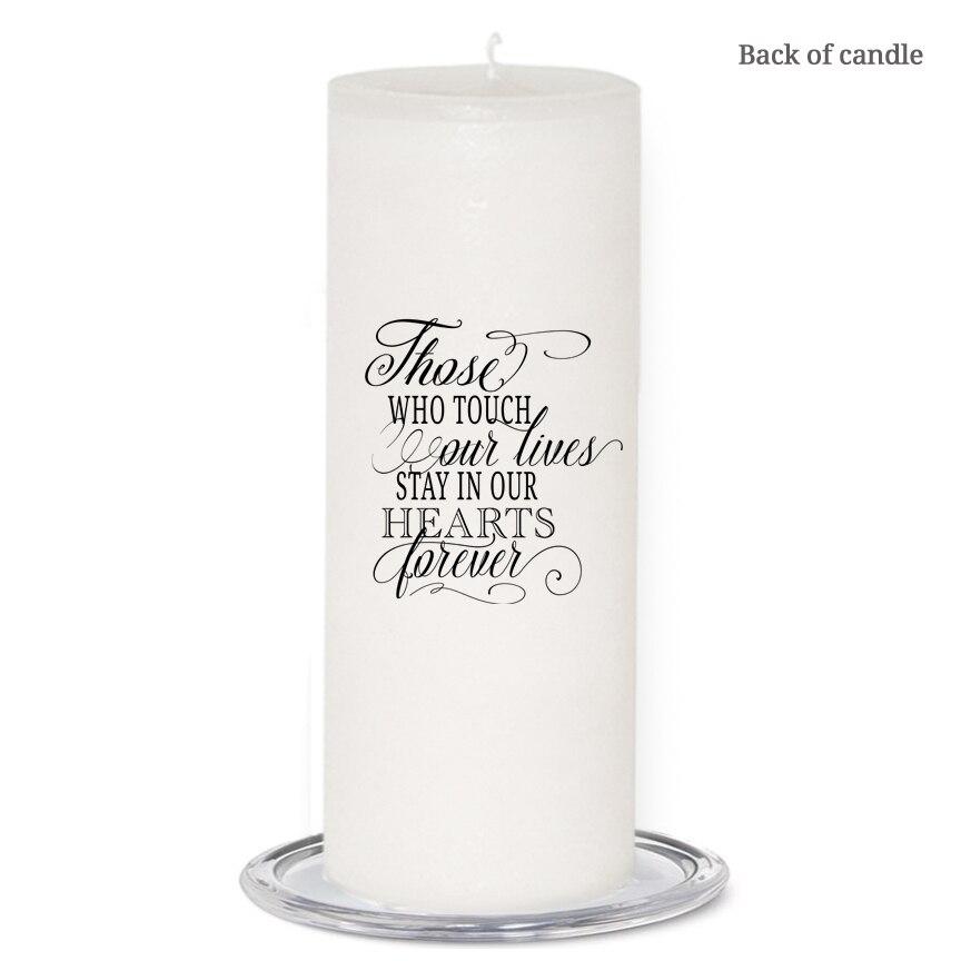 Dad's Wings Personalized Wax Pillar Memorial Candle - Celebrate Prints