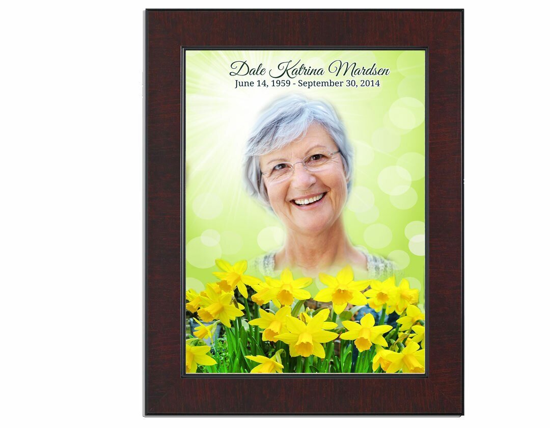Daffodils Funeral Memorial Poster - Celebrate Prints