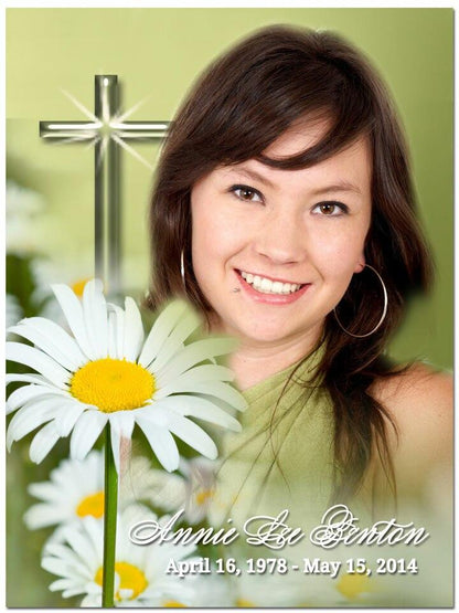 Daisy Funeral Memorial Poster - Celebrate Prints