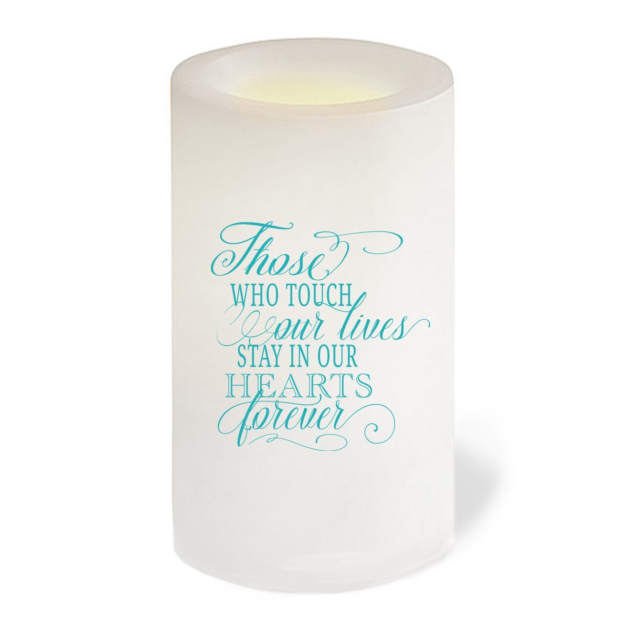 Dedication Personalized Flameless LED Memorial Candle - Celebrate Prints