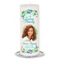 Dedication Personalized Wax Pillar Memorial Candle - Celebrate Prints