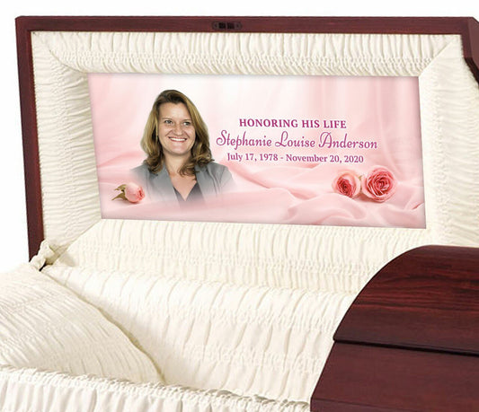 Delicate Pink Personalized Casket Panel Insert - Celebrate Prints