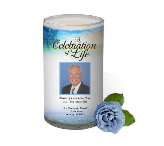 Destiny Personalized Glass Memorial Candle - Celebrate Prints