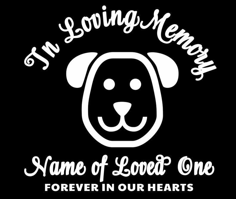 Dog In Loving Memory Car Decal - Celebrate Prints