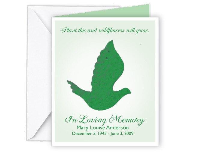Dove Plantable Memorial Card (Pack of 25) - Celebrate Prints