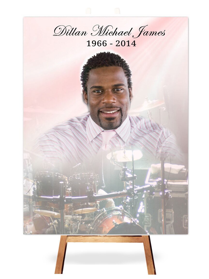 Drums Funeral Memorial Poster - Celebrate Prints