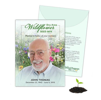 dry area wildflower seed mix Dry Area Custom Wildflower Seed Packet (Pack of 10)