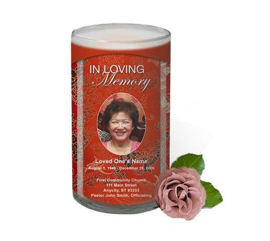Dynasty Personalized Glass Memorial Candle - Celebrate Prints