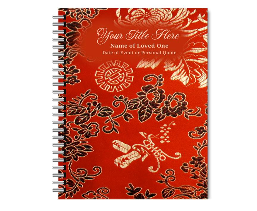 Dynasty Spiral Wire Bind Memorial Funeral Guest Book - Celebrate Prints