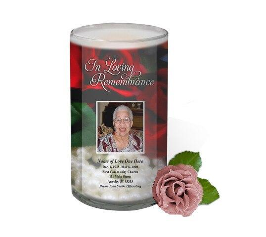 Elegance Personalized Glass Memorial Candle - Celebrate Prints