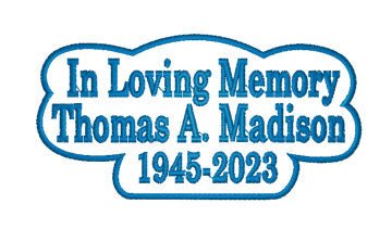 Embroidered Free Form In Loving Memory Patch - Celebrate Prints