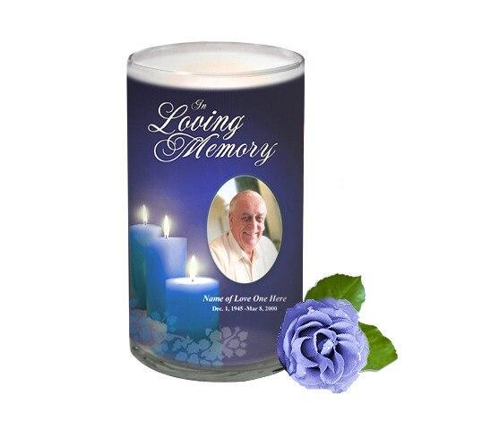 Enlighten Personalized Glass Memorial Candle - Celebrate Prints