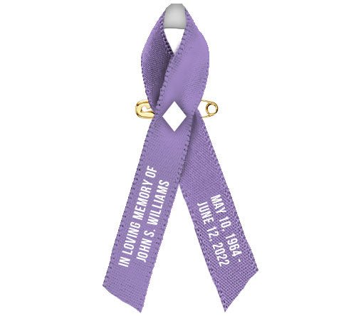 Esophageal Cancer Ribbon (Periwinkle) - Pack of 10 - Celebrate Prints