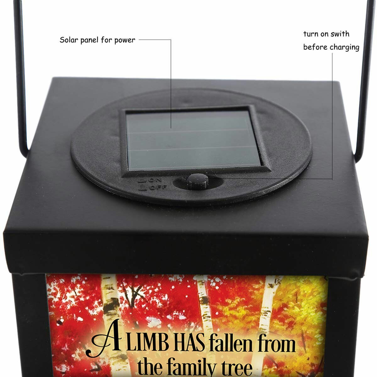 Fallen Limb Solar Powered Memorial Lantern - Celebrate Prints