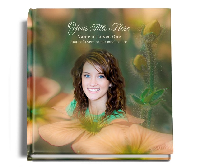 Floral Perfect Bind Memorial Funeral Guest Book - Celebrate Prints