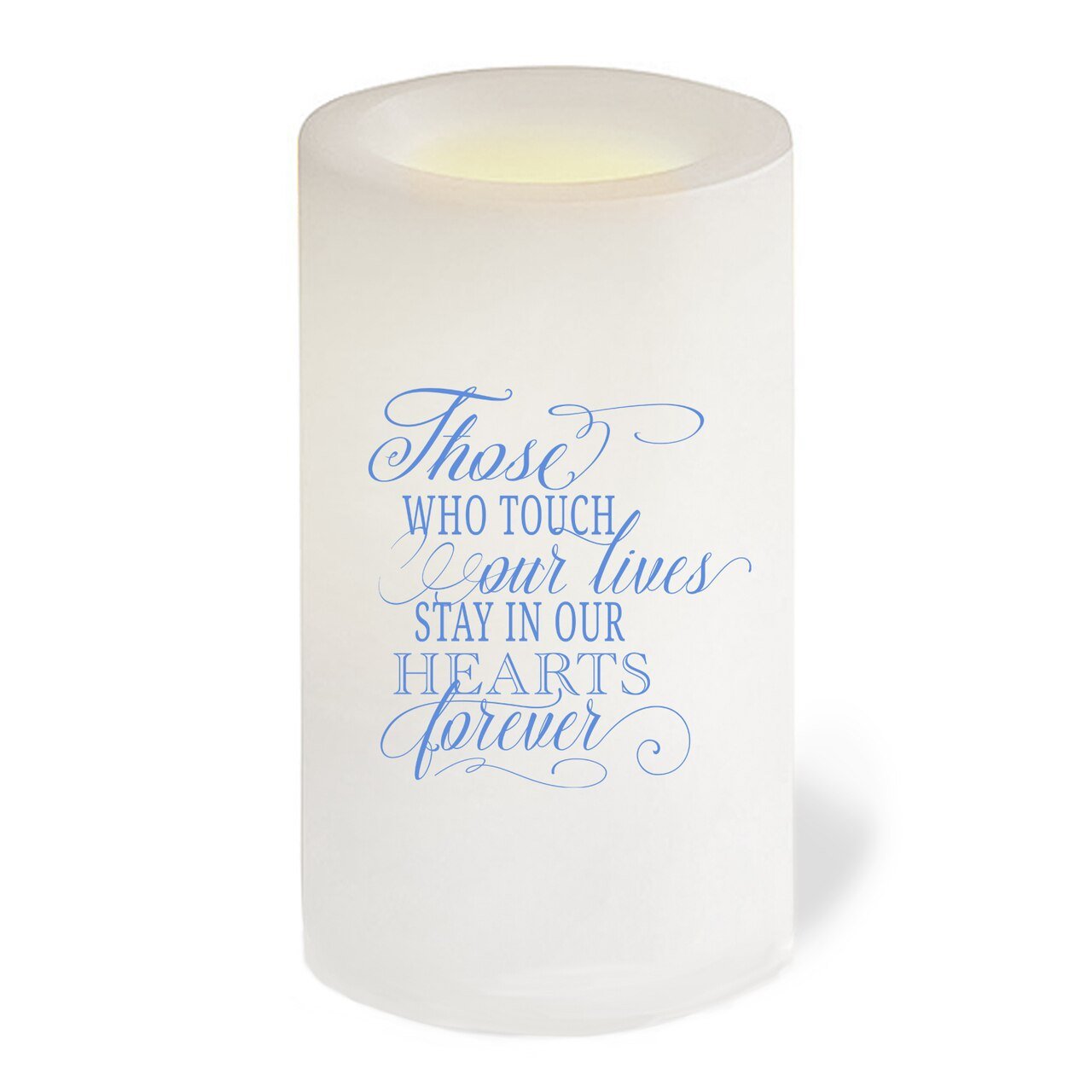 Flourish Personalized Flameless LED Memorial Candle - Celebrate Prints