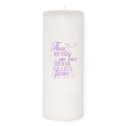 Flourish Personalized Wax Pillar Memorial Candle - Celebrate Prints