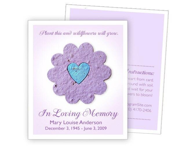 Flower Plantable Memorial Card (Pack of 25) - Celebrate Prints