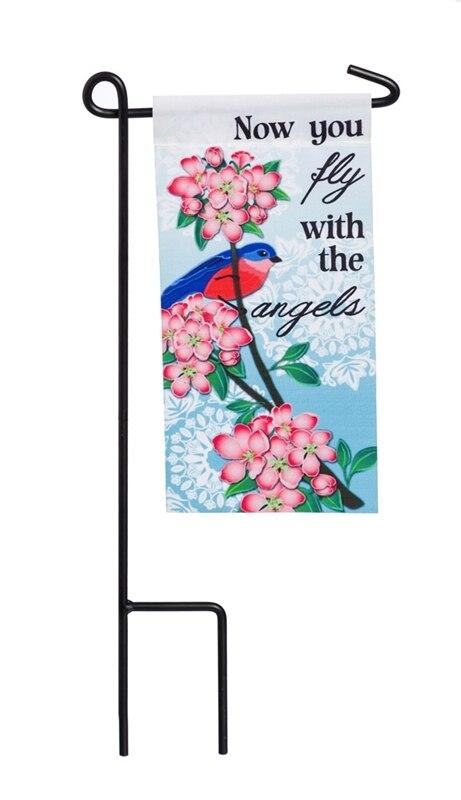 Fly With Angels Mini Memorial Flag With Stand - Celebrate Prints