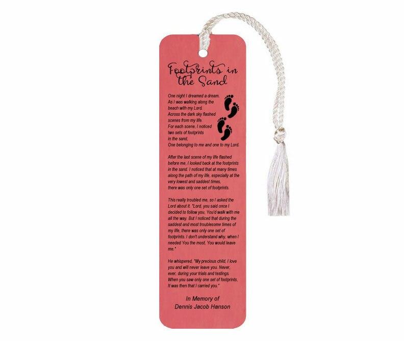 memorial-bookmark-leatherette-footprints-in-the-sand-celebrate-prints for Free Printable Footprints In The Sand Bookmark Memorial Bookmark Leatherette - Footprints In The Sand – Celebrate Prints for Free Printable Footprints In The Sand Bookmark