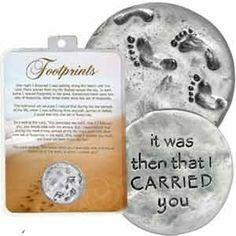 Footprints In The Sand Pocket Coin - Celebrate Prints
