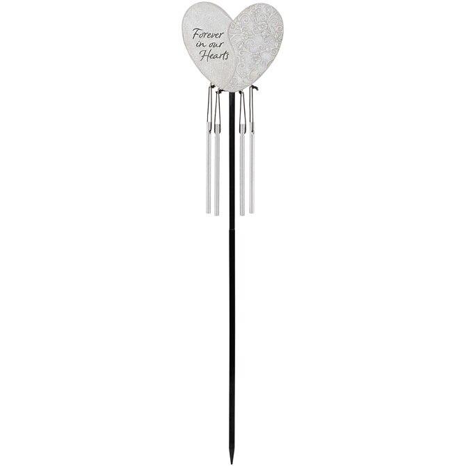 Forever In Our Hearts Garden Chimes Stake - Celebrate Prints