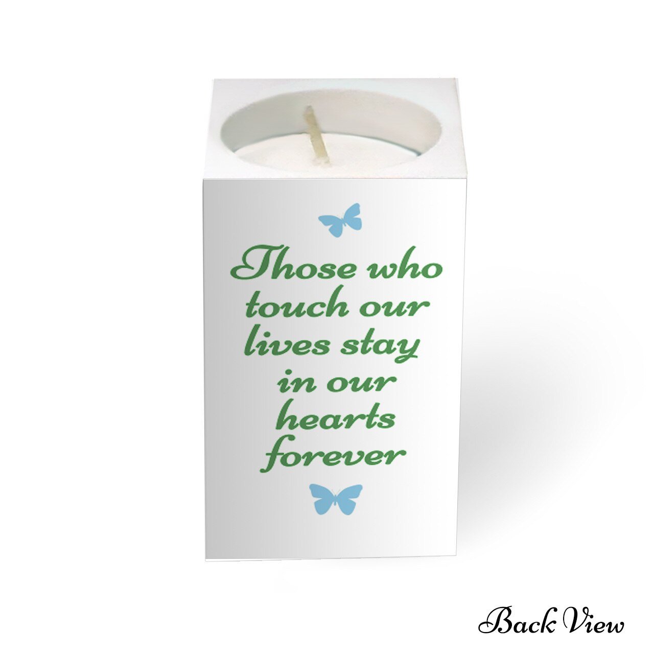 Gardens Personalized Mini Memorial Tea Light Candle Holder - Celebrate Prints