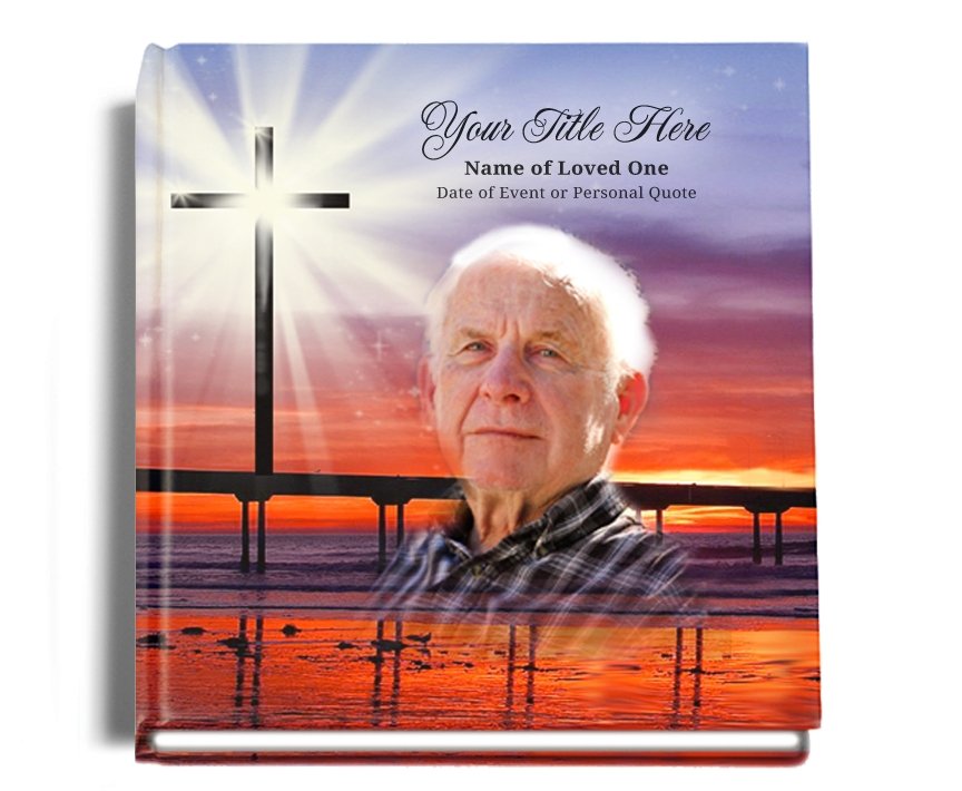 Glorify Perfect Bind Memorial Funeral Guest Book - Celebrate Prints