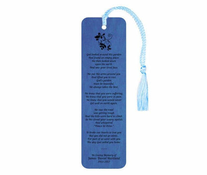 God's Garden Leatherette Memorial Scripture Bookmark - Celebrate Prints