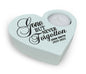 Gone Never Forgotten Stone Heart Memorial Tea Light Candle Holder - Celebrate Prints