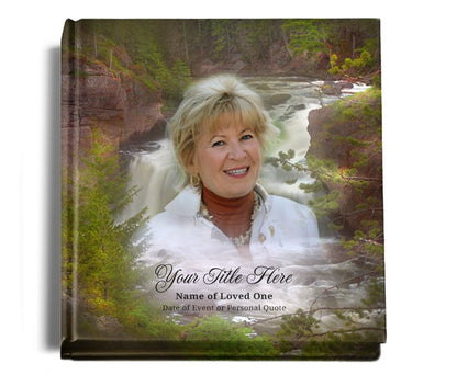 Graceful Perfect Bind Memorial Funeral Guest Book - Celebrate Prints