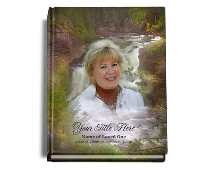 Graceful Perfect Bind Memorial Funeral Guest Book - Celebrate Prints