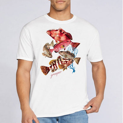 Grouper Fishing Fisherman T-Shirt - Celebrate Prints
